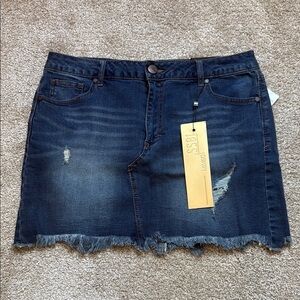 1822 Denim Blue and Yellow Mini Skirt Casual